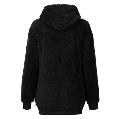 Susi - fluffy damegenser i fleece med hette