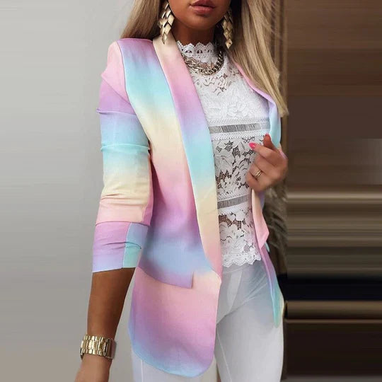 Thanea | kvinners langermet tie dye blazer