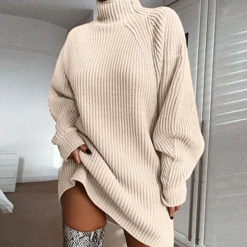 Pamela – komfortabel kjole med turtleneck