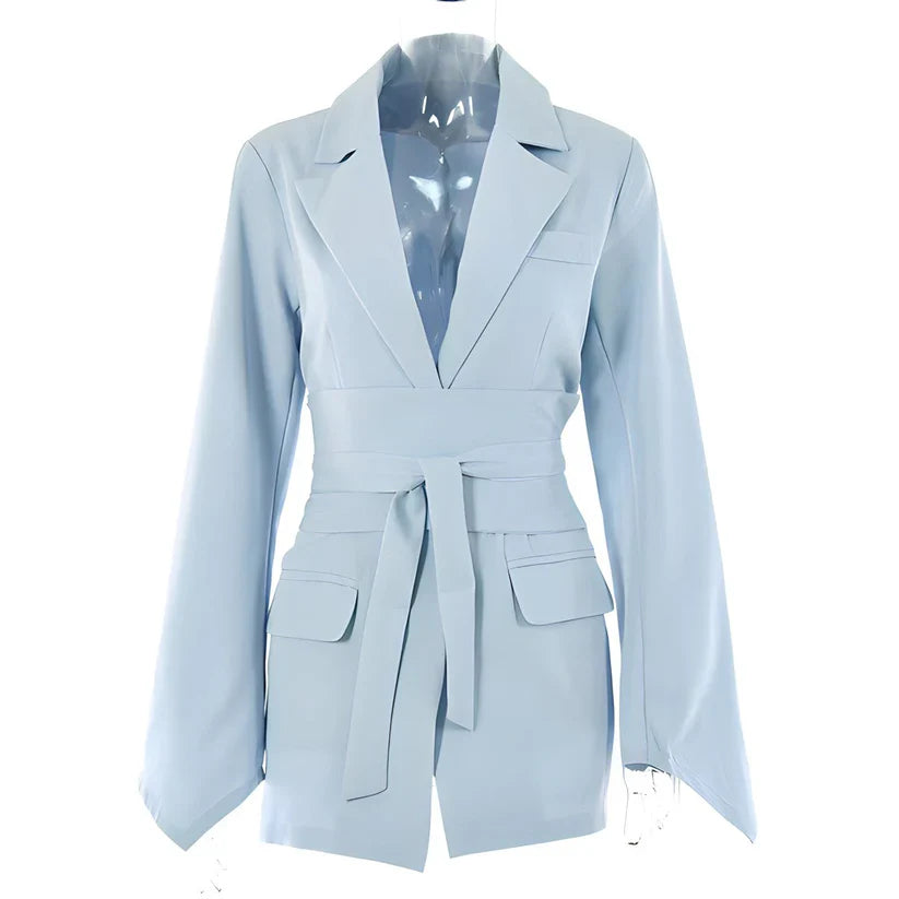 Ravikna - elegant blazer med belte