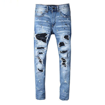 The huntress – jeans med rhinestone-besatt